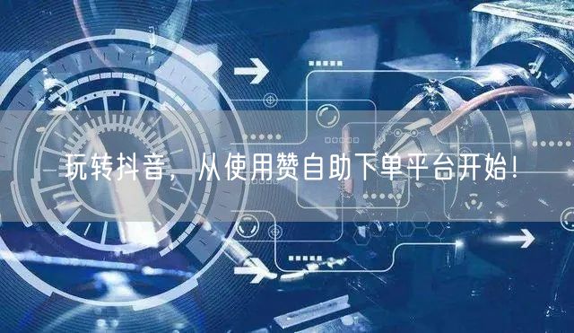 玩转抖音,从使用赞自助下单平台开始!