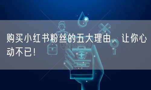 购买小红书粉丝的五大理由，让你心动不已！